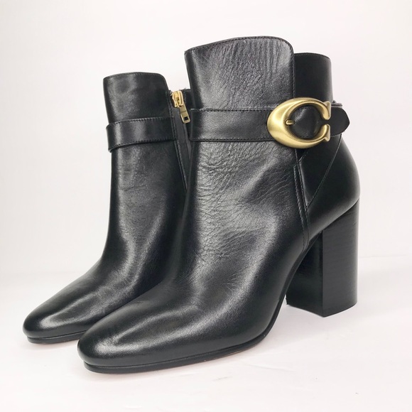 NWOB Coach Delaney Signature Buckle Heel Bootie - Picture 6 of 15